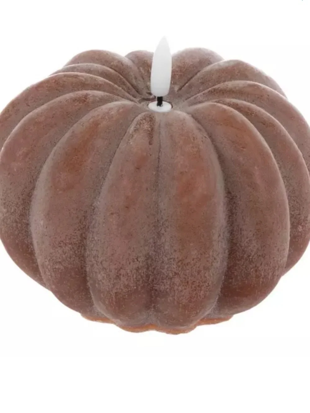 Set of 2 Hobby Lobby Viral Brown LED Pumpkin Candles, New!